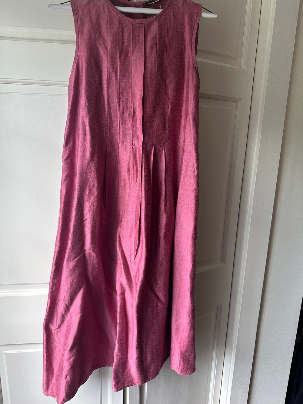 Weekend Max Mara Sleeveless Pink Maxi Cotton Silk Dress